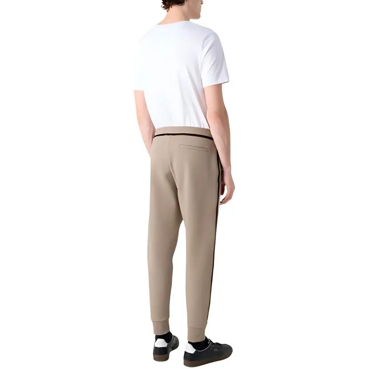 HUGO BOSS Knitted Sports Pants Men's Taupe-4