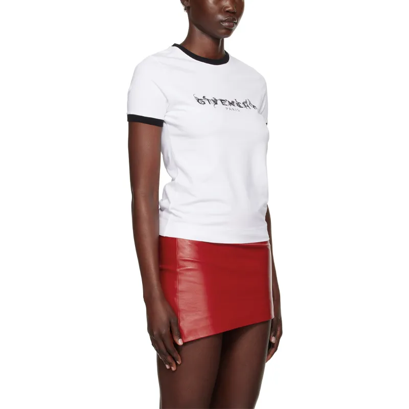 Givenchy Logo Printed Crewneck T Shirt-4