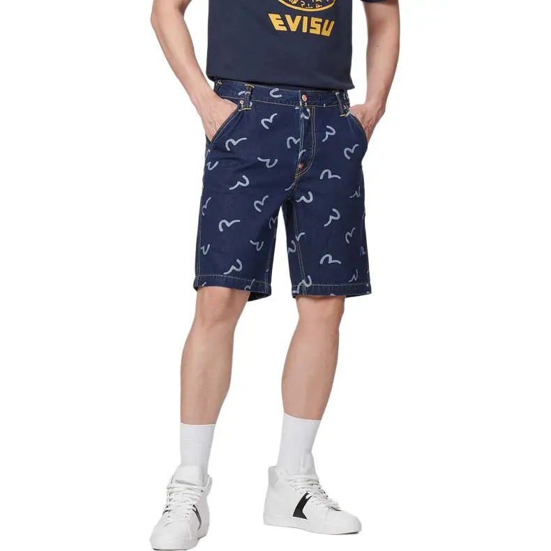 EVISU Denim Shorts Men's Denim Blue-3