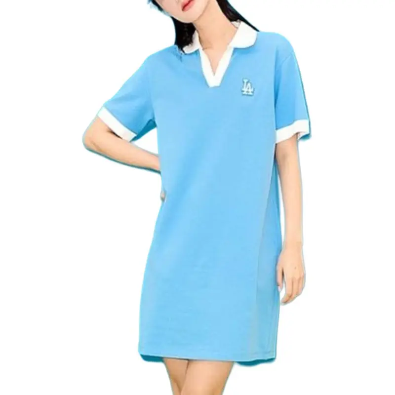 MLB Short Sleeved Dress Women's Blue-2