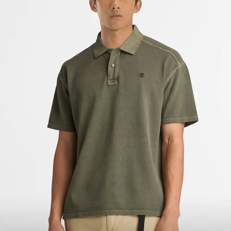 Timberland Polo Shirt Men's Army Green-3