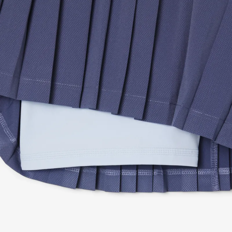 LACOSTE Casual Short Skirts Women's Purple/Light Blue-3