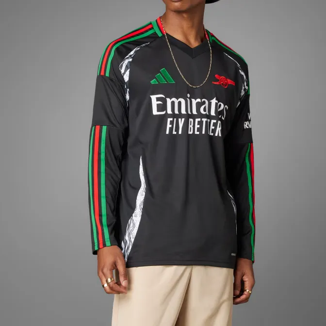 Adidas Free Shipping With AdiClub Arsenal 24/25 Long Sleeve Away Jersey-2