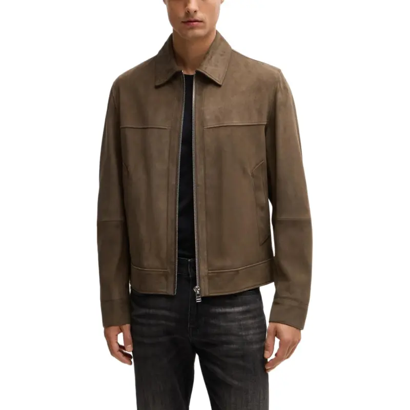 HUGO BOSS Suede Bomber Jacket-2