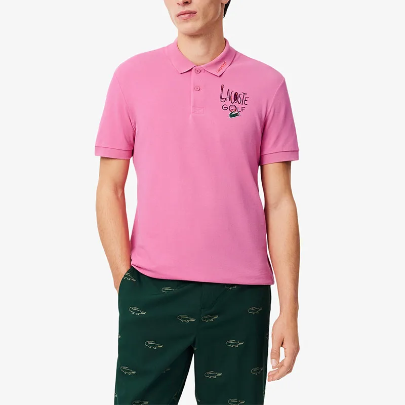 LACOSTE Polo Shirts Men Pink-2