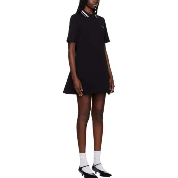 WE11DONE Short Sleeved Dress Women's Black-3