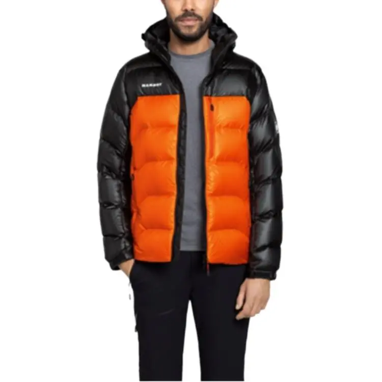 MAMMUT Gravity Down Jacket Unisex Orange Red - Black With Free Necklace-2