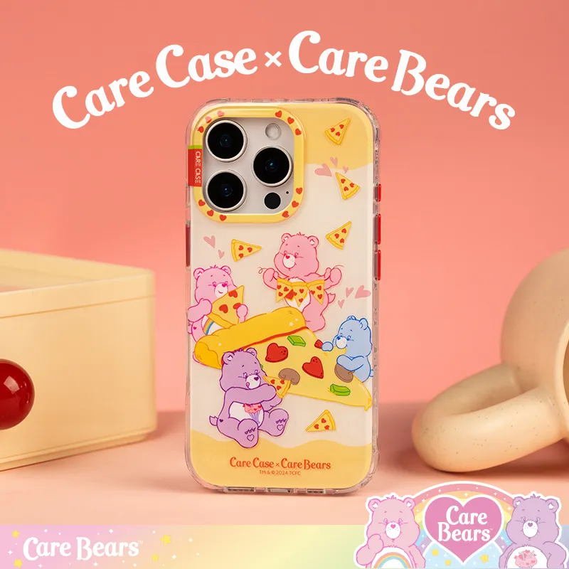 CARECASE TPU Material Care Bears Collaboration Playing Collection Phone Case Compatible With Apple 16 15 14 Pro Max-1