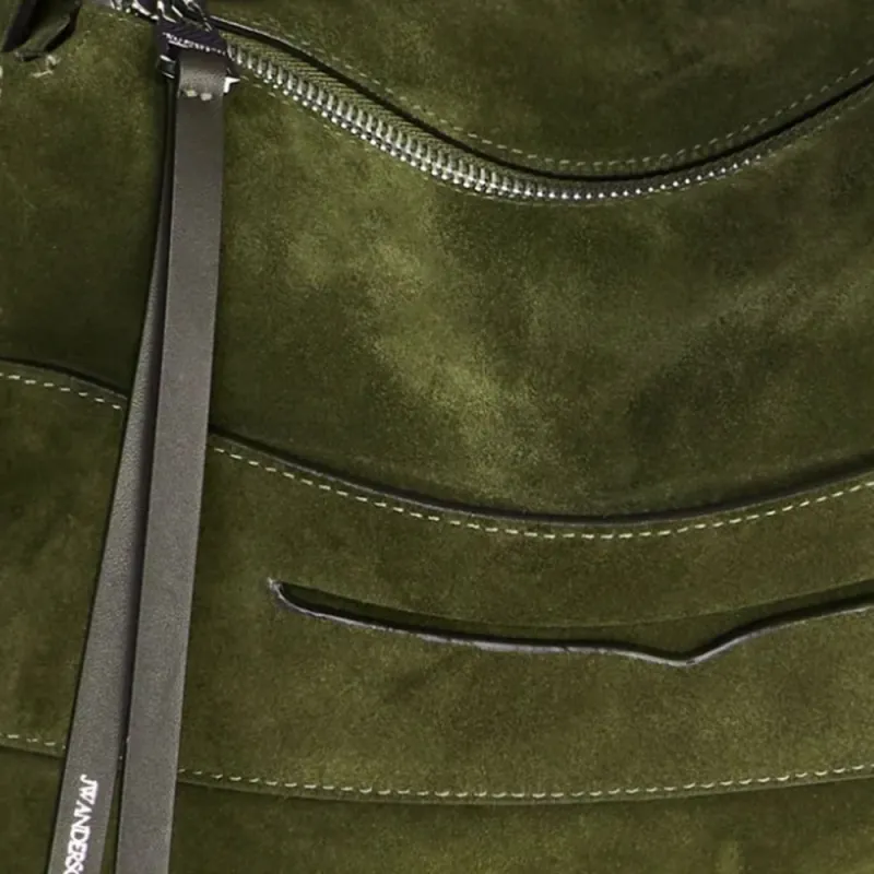 JW Anderson Split Grain Calfskin Shoulder Bag Regular Women's Green-5