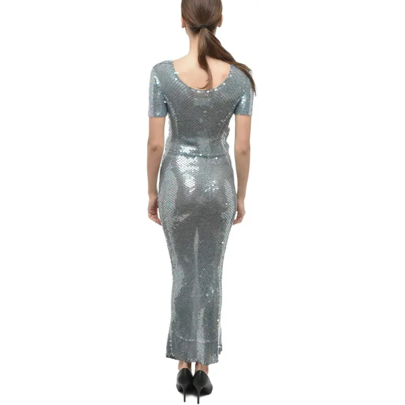 Maison Margiela Short-Sleeved Dresses Women's Silver-1