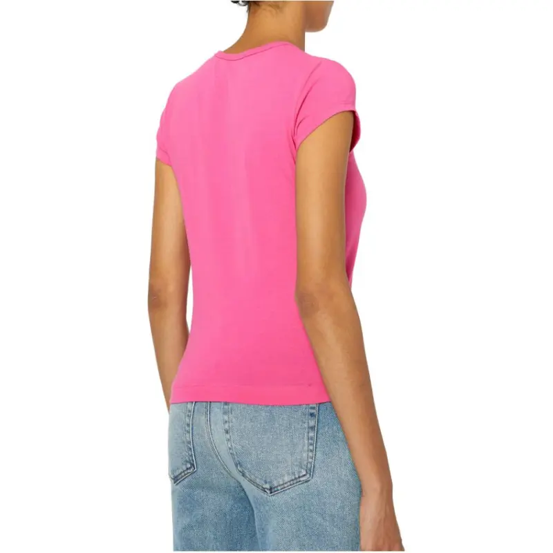 DIESEL OVAL D Series T Shirt Women's Neon Pink-2