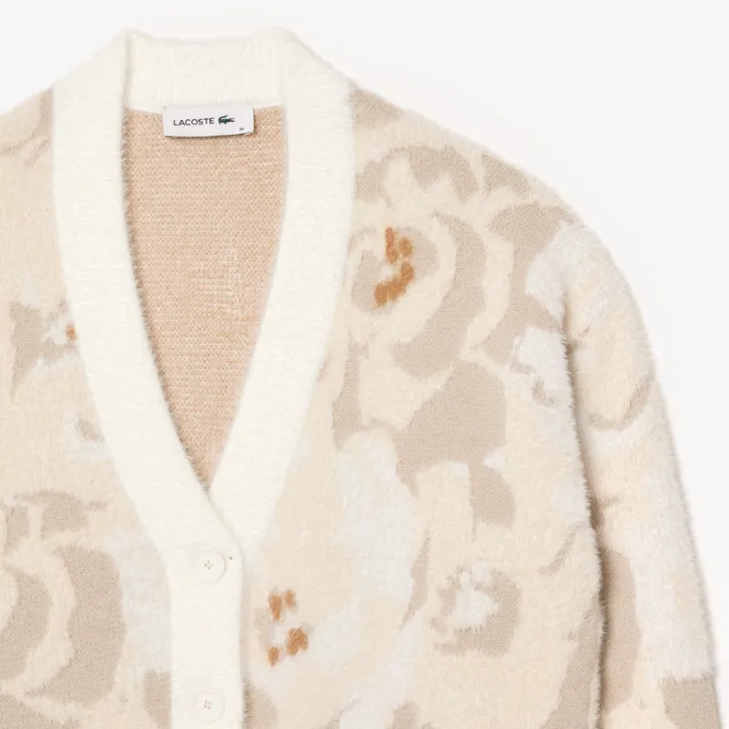 LACOSTE Floral-jacquard Cardigan-3