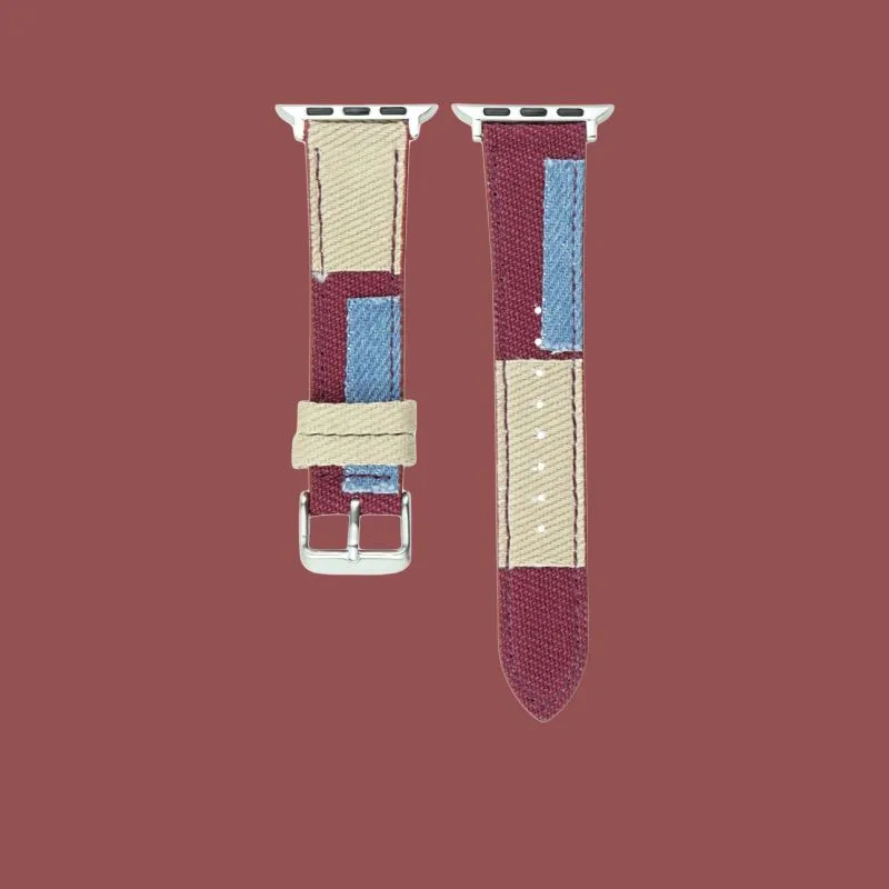 CHRROTA Watch Band Apple Compatibility Canvas Material-4