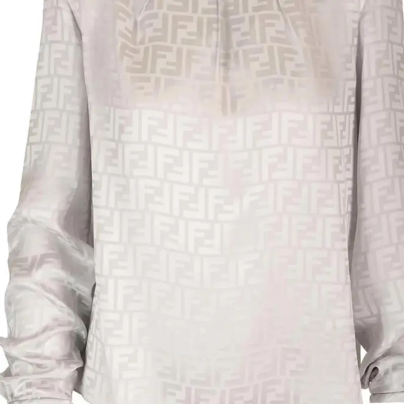 FENDI T-Shirts Women's Gray-3