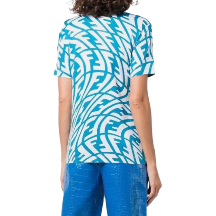 FENDI T Shirts Women's Blue-4