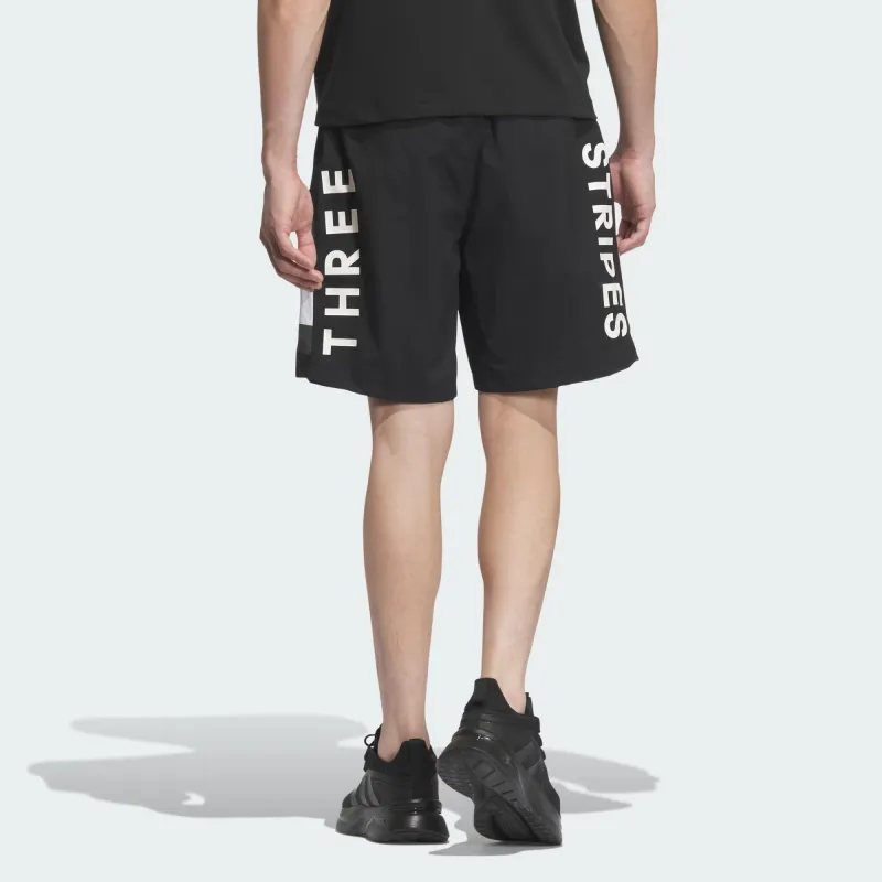 Adidas Warding3 Stripes SS25 Casual Shorts Men's Black-2