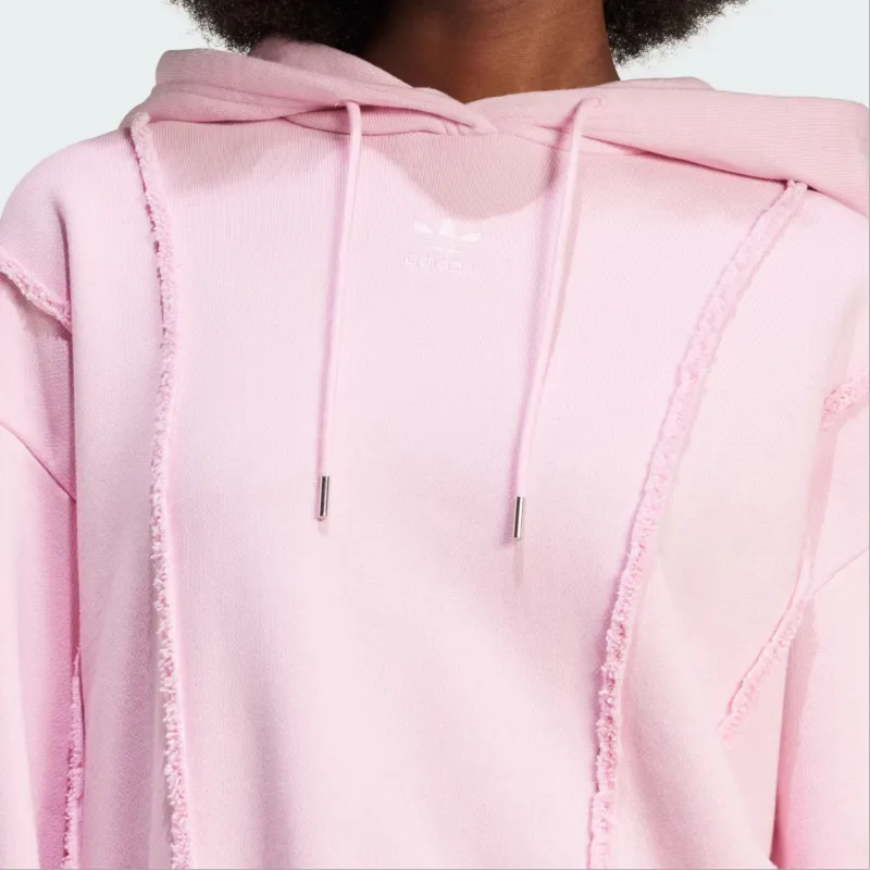 Adidas Originals DISTRESSED HOODIE Sweatshirt Women's Pink-4
