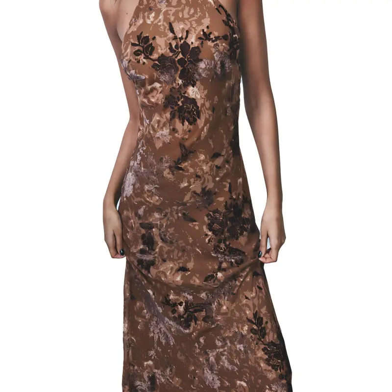 ZARA Slip Dresses Women's Red Brown-4