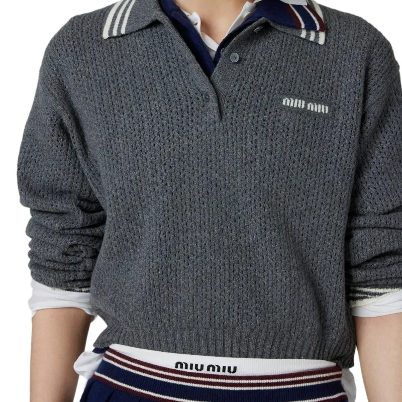 MIU MIU Sweater Women's Slate Gray-3