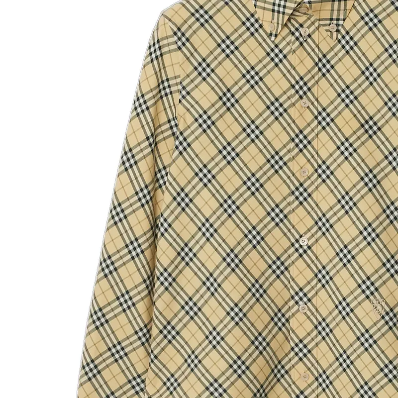 Burberry Logo Embroidered Checked Shirt-4