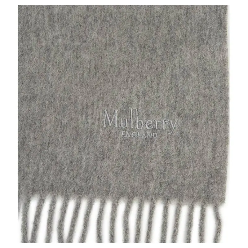 Mulberry Eco-Friendly Merino Wool Knit Scarves Unisex Gray-1