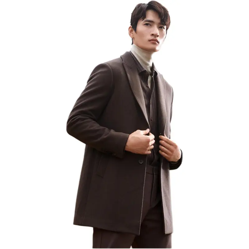 SAINT ANGELO Fall Coats Standard Men's 1 Pack Solid Color-3