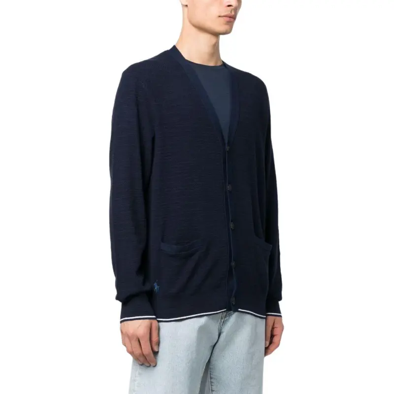 Polo Ralph Lauren Logo embroidered V neck Cardigan-3