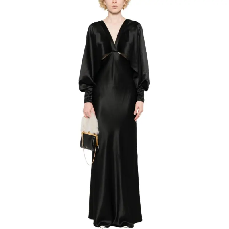 SAINT LAURENT Silk Satin Maxi Dress-2
