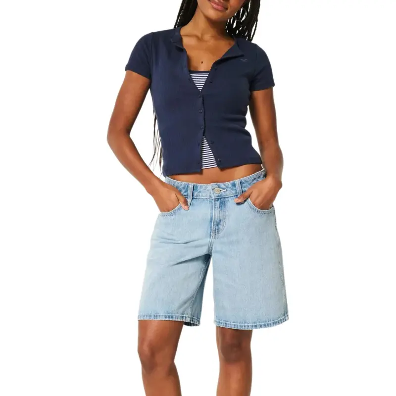 Hollister T Shirt Women's Navy Blue-3