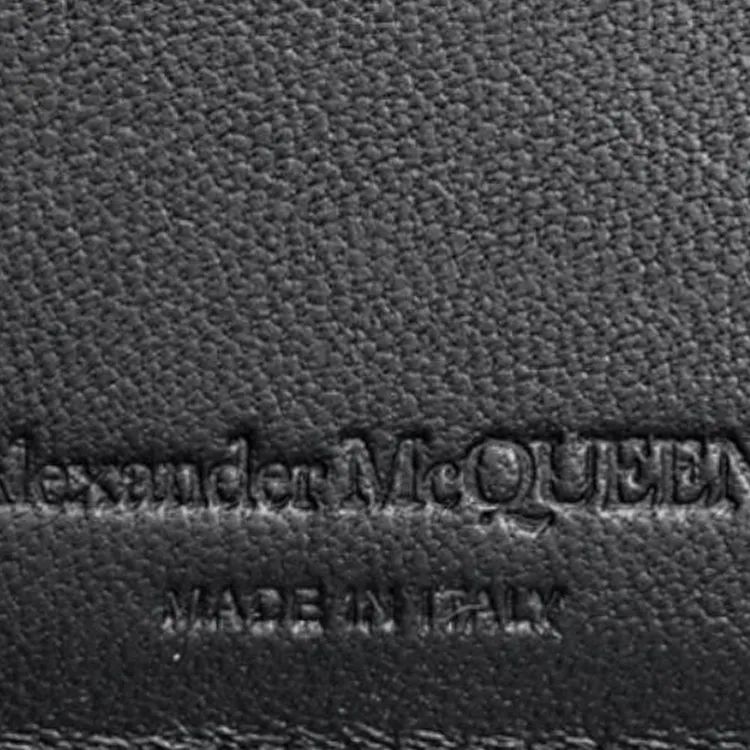 Alexander McQueen Calfskin Wallet Men's Black-6