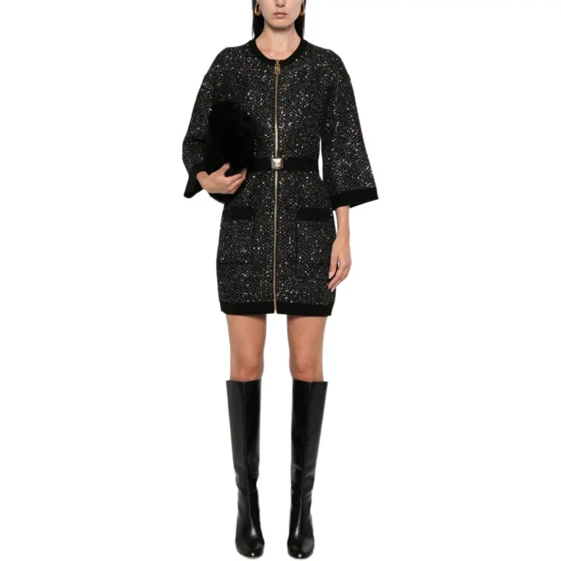 Elisabetta Franchi Sequin Thread Mini Dress-2