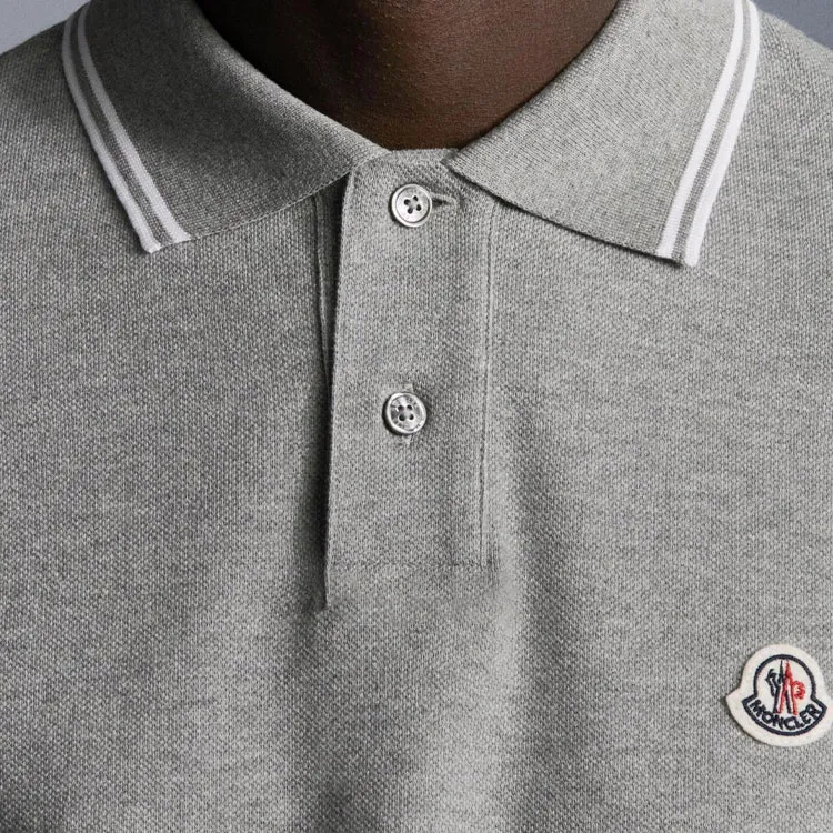 Moncler SS21 Polo Shirts Men Gray-2