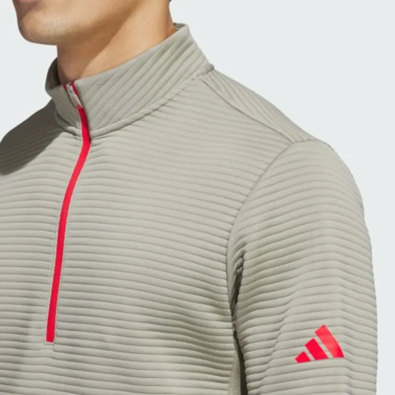 Adidas Free Shipping With AdiClub Ultimate365 Dwr Textured Quarter Zip Pullover-3