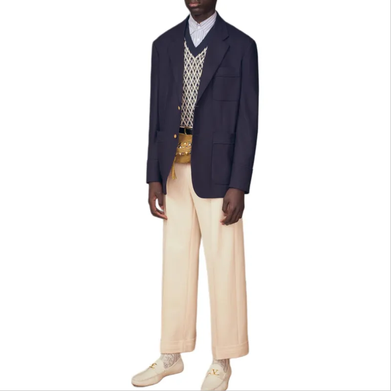 Valentino Single Breasted Straight Hem Jacket-4