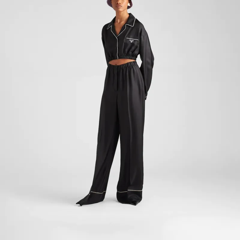 PRADA SS22 Crop Tops Women's Black-1