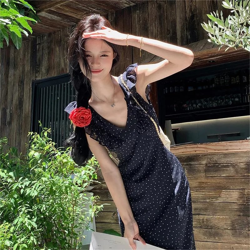Vine Color Sleeveless Dress Women's-16