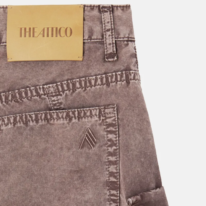 The Attico Wide Leg Cargo Pant 'Washed Mauve'-4