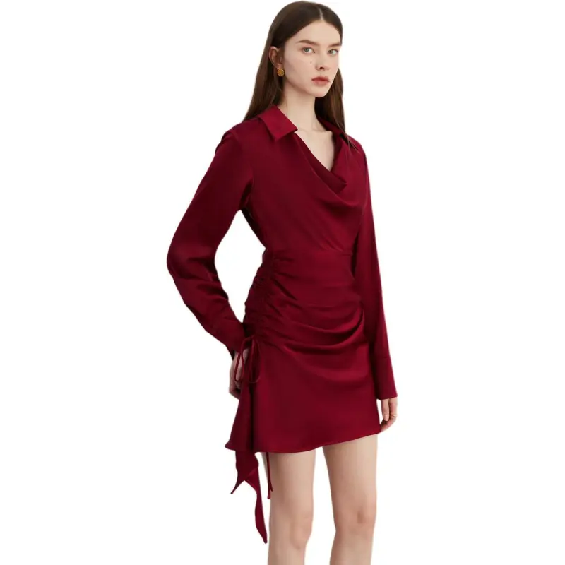 DPLAY Long Sleeved Dress Women's Angora Red-2