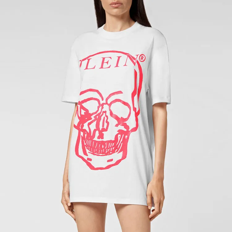 PHILIPP PLEIN T Shirts Unisex White Pink-4