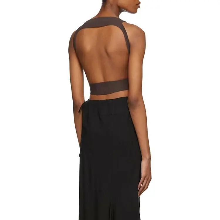 RICK OWENS/RO Tank Tops Women's Burgundy-1