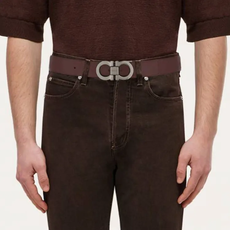Ferragamo Gancini Buckled Reversible Belt-1