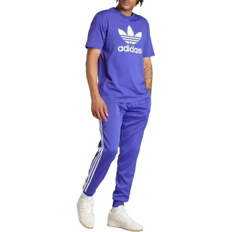 Adidas Originals Knitted Sports Pants Men's Purple-1