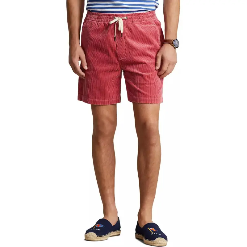Polo Ralph Lauren Logo Embroidered Corduroy Shorts-3