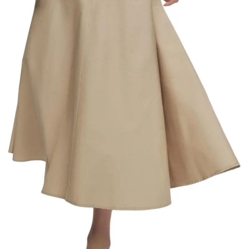 ZARA Long-Sleeved Dresses Women's Beige Brown-3