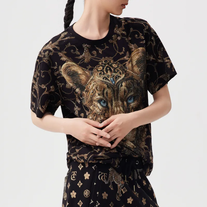 TCH T Shirts Unisex Black Base Gold Logo-5