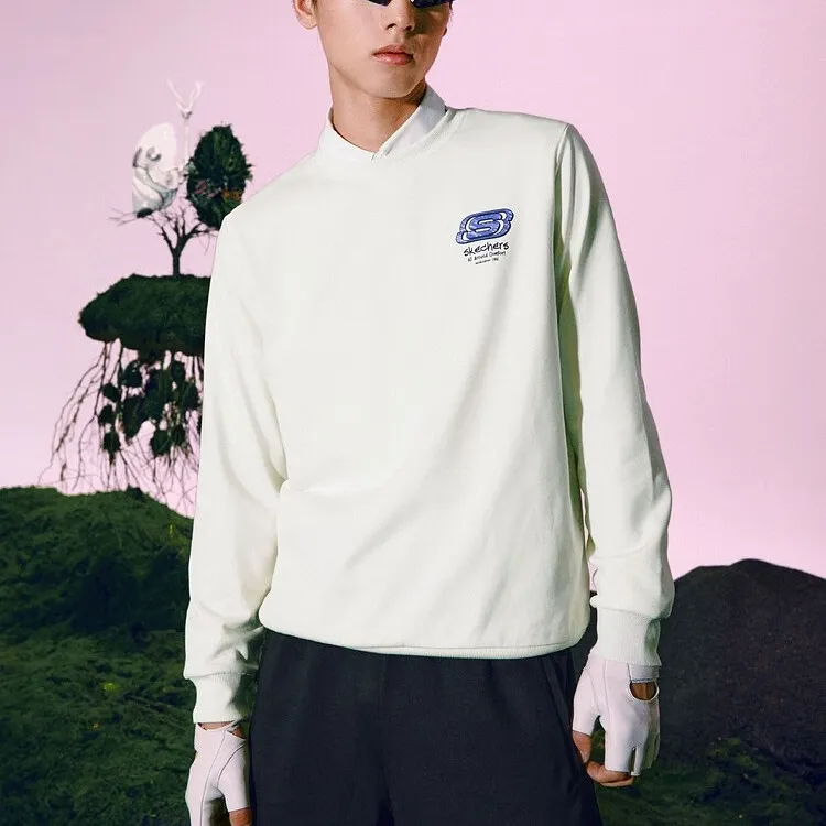 Skechers Colorful Sweatshirts Unisex Marshmallow White 0074-2