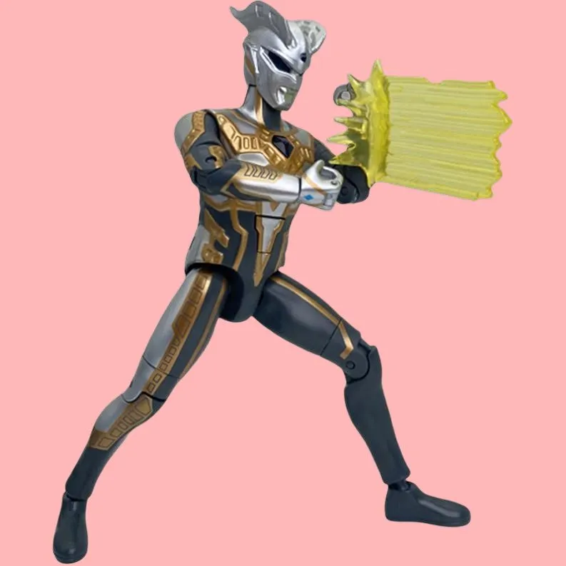BANDAI Glow in The Dark Ultra Posable Collection Bandai Hero Toy Ultraman Zero Sparkling Shape Action Figures-3