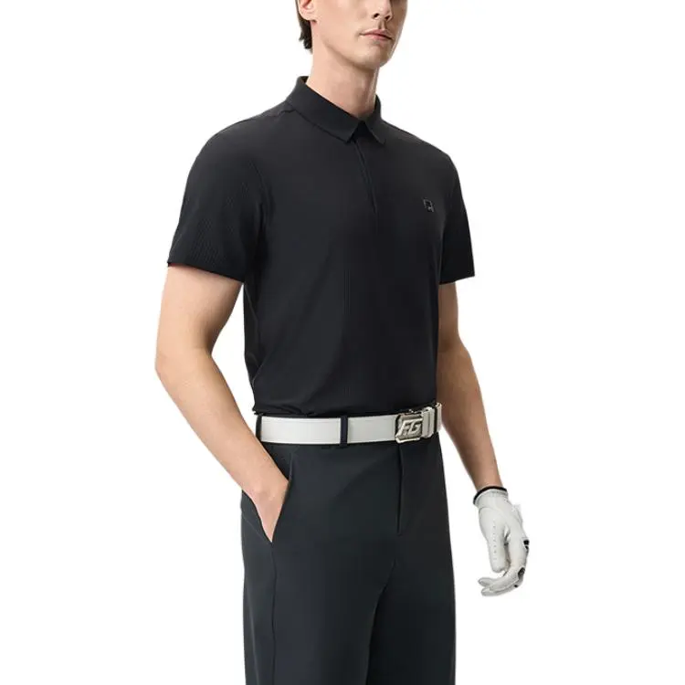 FILA Golf Series SS25 Polo Shirt Men's Pitch Black-3