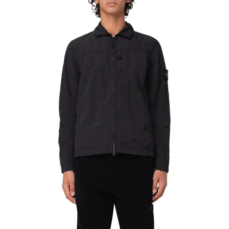 STONE ISLAND Compass Patch Zipped Overshirt-3