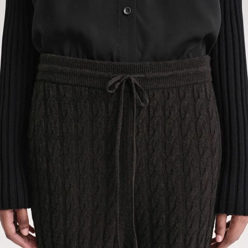 TOTEME Cable Knit Drawstring Pants-4